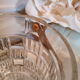 Molded glass ice bucket