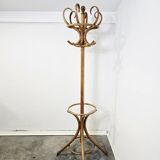 Porte-manteau et porte-chapeau en bois courbé