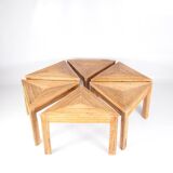 Rattan puzzle coffee table