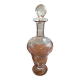 Engraved glass carafe