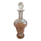 Engraved glass carafe