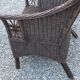Set de 3 fauteuils en rotin des années 70