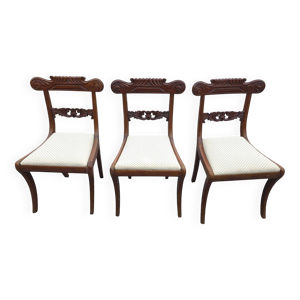 Chaises en acajou massif