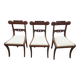 Solid mahogany chairs x 3