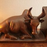 Pair of wooden bookends