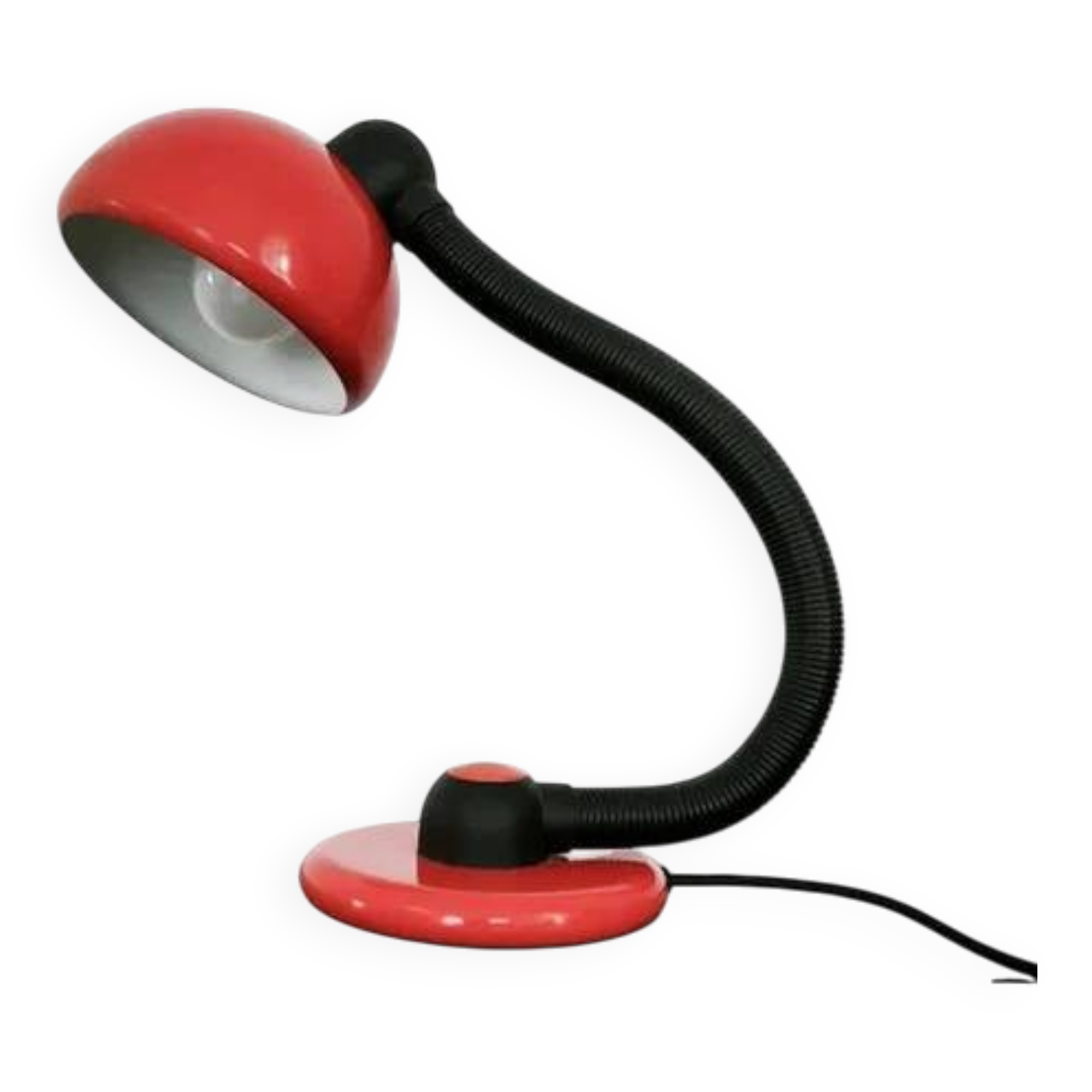 Klaus Hempel V3925/01 red desk lamp for Hustadt Leuchten, Germany 1970s