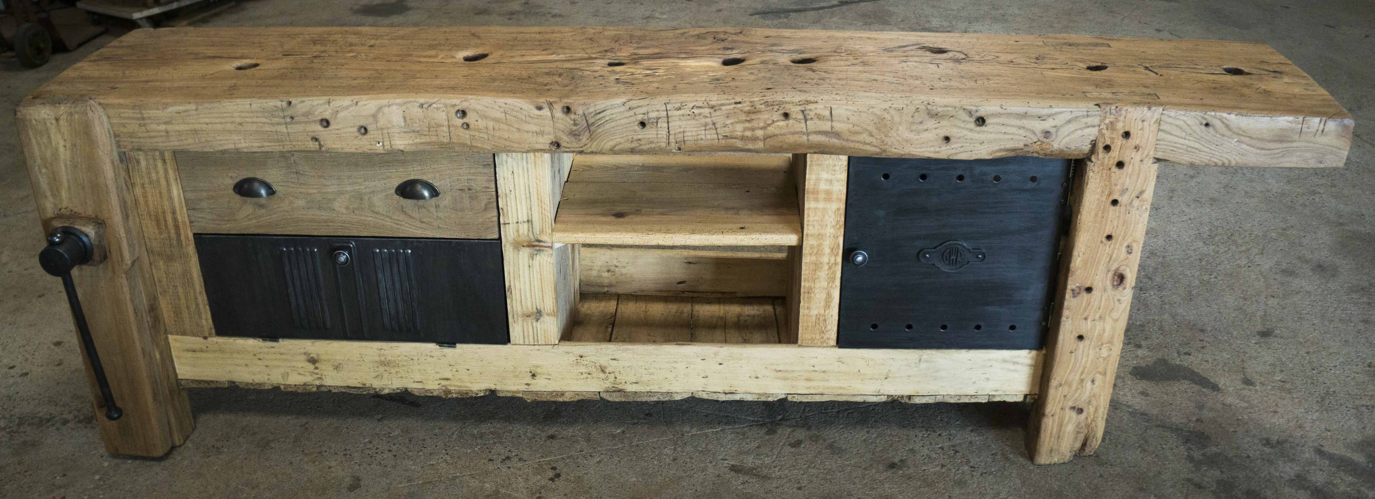 Old carpenter's workbench restored