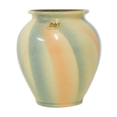 Vintage vase beige & blue & pink West Germany Bay
