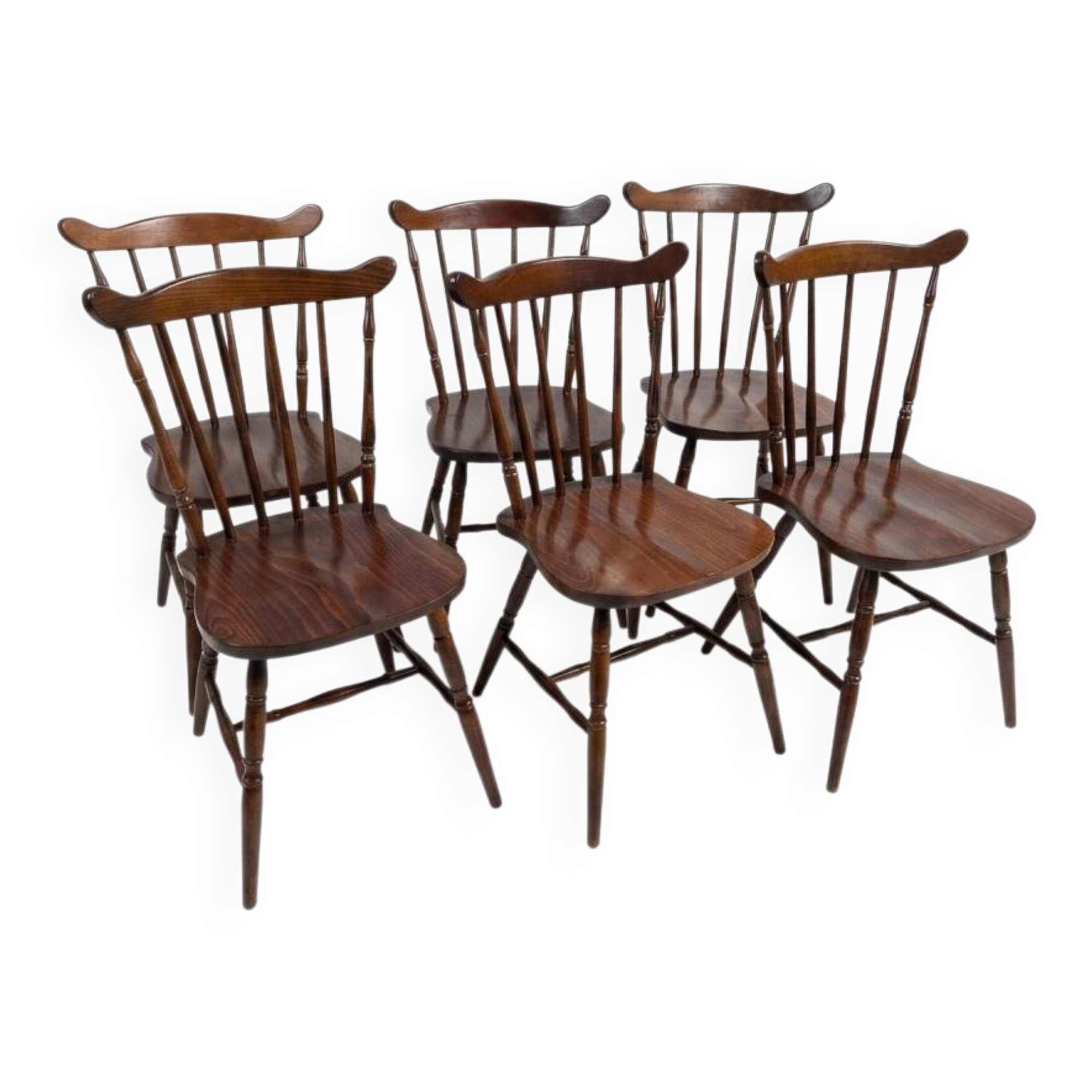 6 western beech chairs from the 1960s