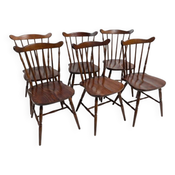 6 western beech chairs from the 1960s
