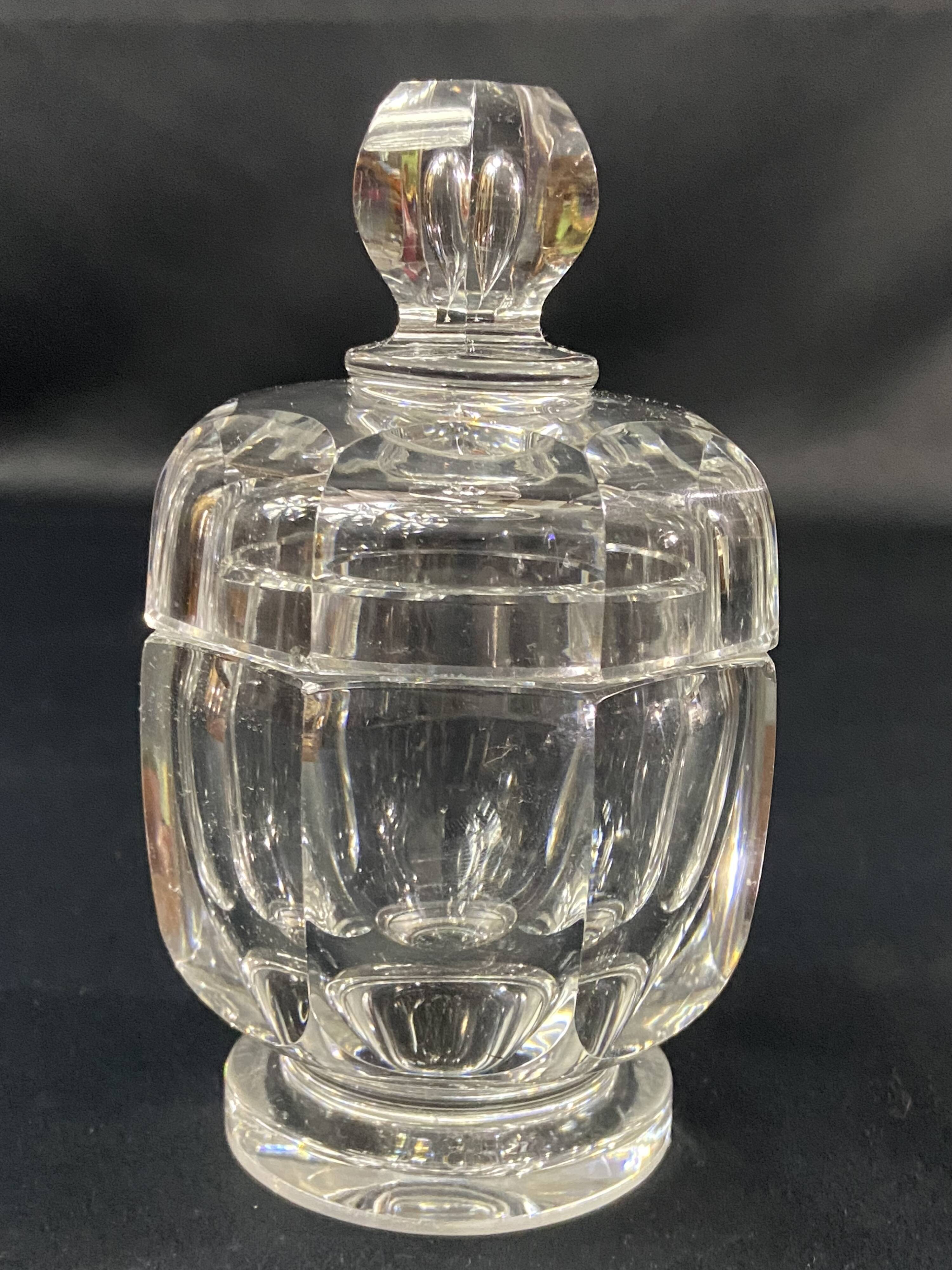 Baccarat crystal covered pot, Malmaison model