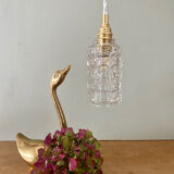 Vintage globe pendant in molded glass