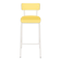 Chaise de bar design annee 50 jaune citron/blanc