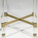 Plexi table Sandro Petti for Metalarte 1970 in brass