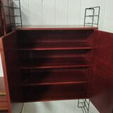 Scandinavian modular teak bookcase shelving system