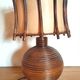Rattan and wicker lamp design 50s 60s