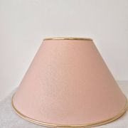 Fabric lampshade with golden trim '70s - vintage