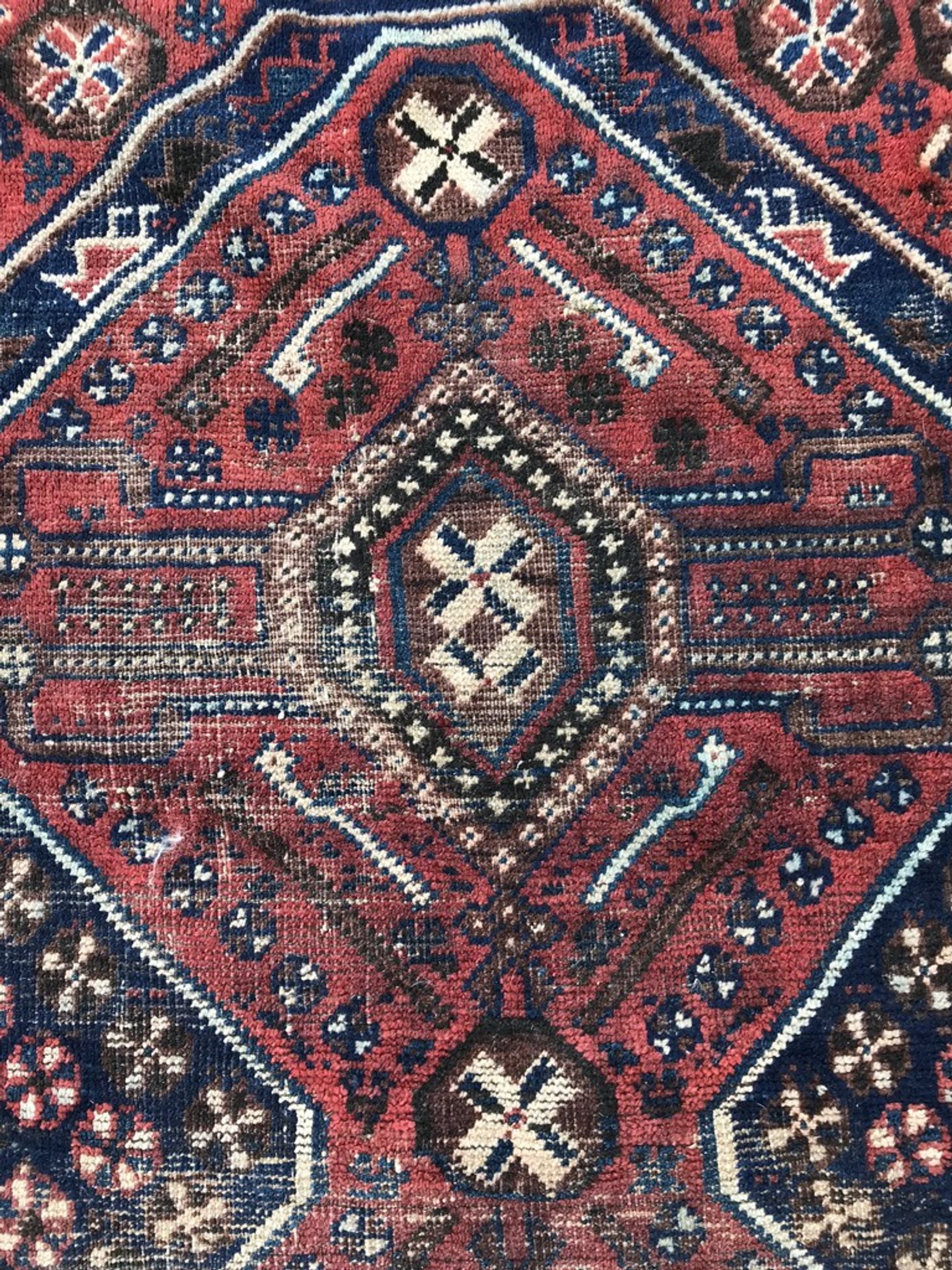 Carpet old persian hand made ghashghai wool 97 x 152 cm