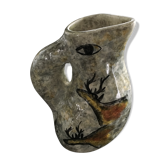 Zoomorphic pitcher with wall decoration