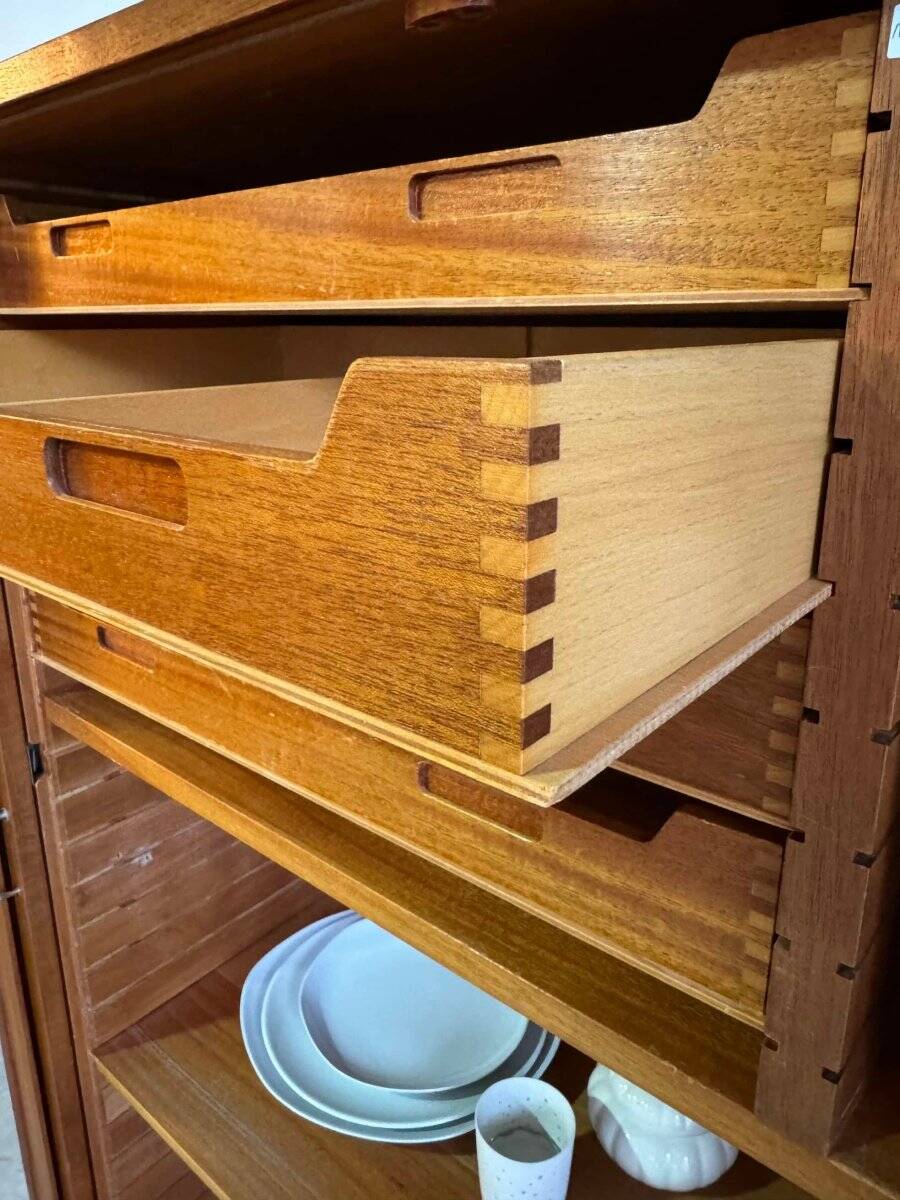 Armoire à tambour vintage en teck