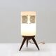 Mid-century sixties table lamp with opaline glass shade, France