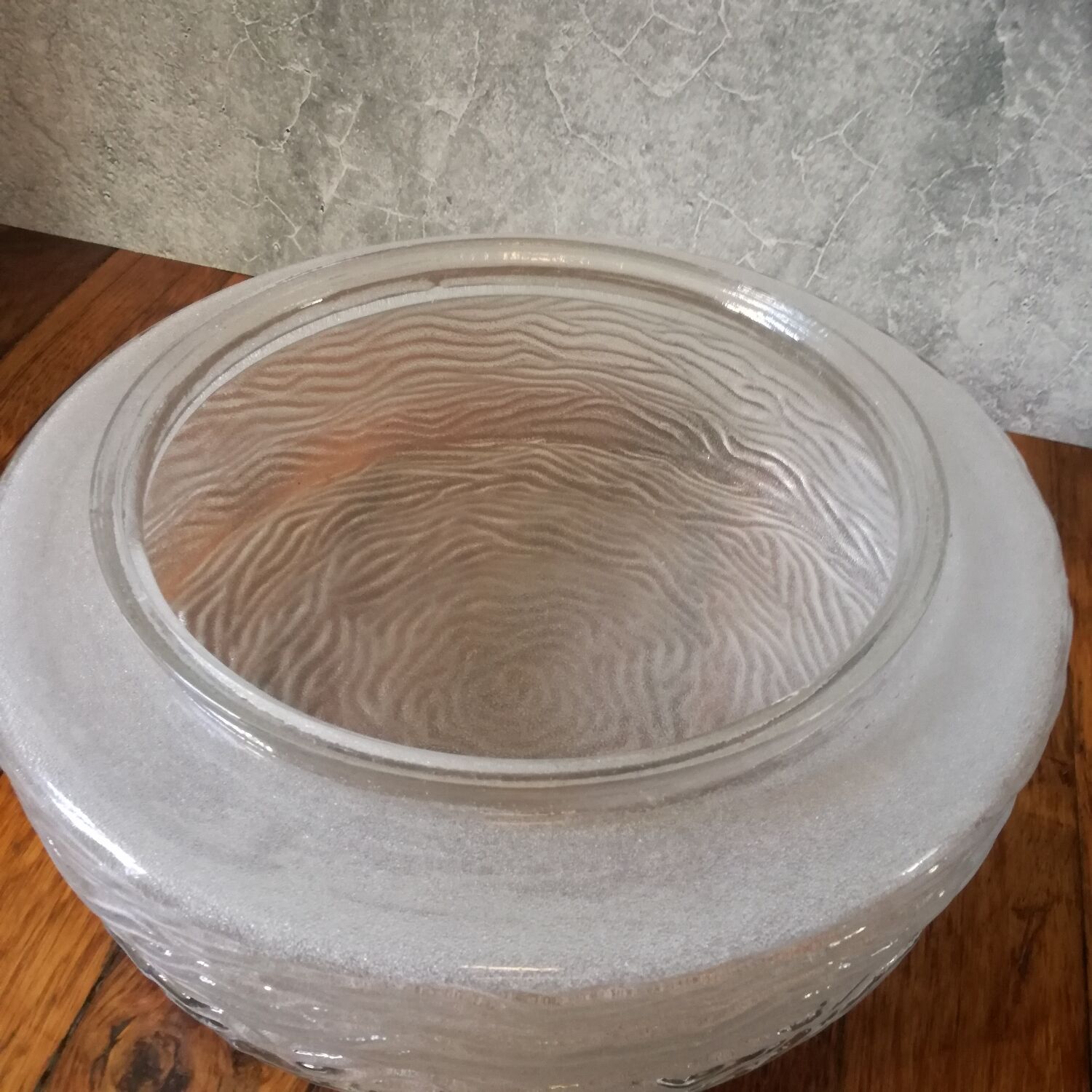 Large 2-light ceiling light with cut glass