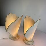 Pair of shell lamps 1970