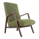 Knicos Armchair in Wengé with Green Upholstery | very rare dutch design
