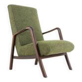 Knicos Armchair in Wengé with Green Upholstery | very rare dutch design