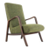 Knicos Armchair in Wengé with Green Upholstery | very rare dutch design