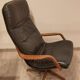 Fauteuil pivotant avec repose-pieds, Berg Forniture, Danemark, années 1970