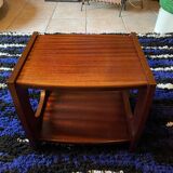 Trio of nesting coffee tables, 1970, dark wood