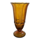 Vintage Art Deco amber glass vase - 1930s