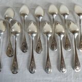12 Silver-plated metal teaspoons 18 grs, Uniplat model