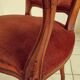 Set de 2 fauteuils en velours de style Louis Philippe
