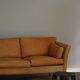 Danish Midcentury 3-seater canapé by Stouby in cognac brown leather, made in the 1970s.