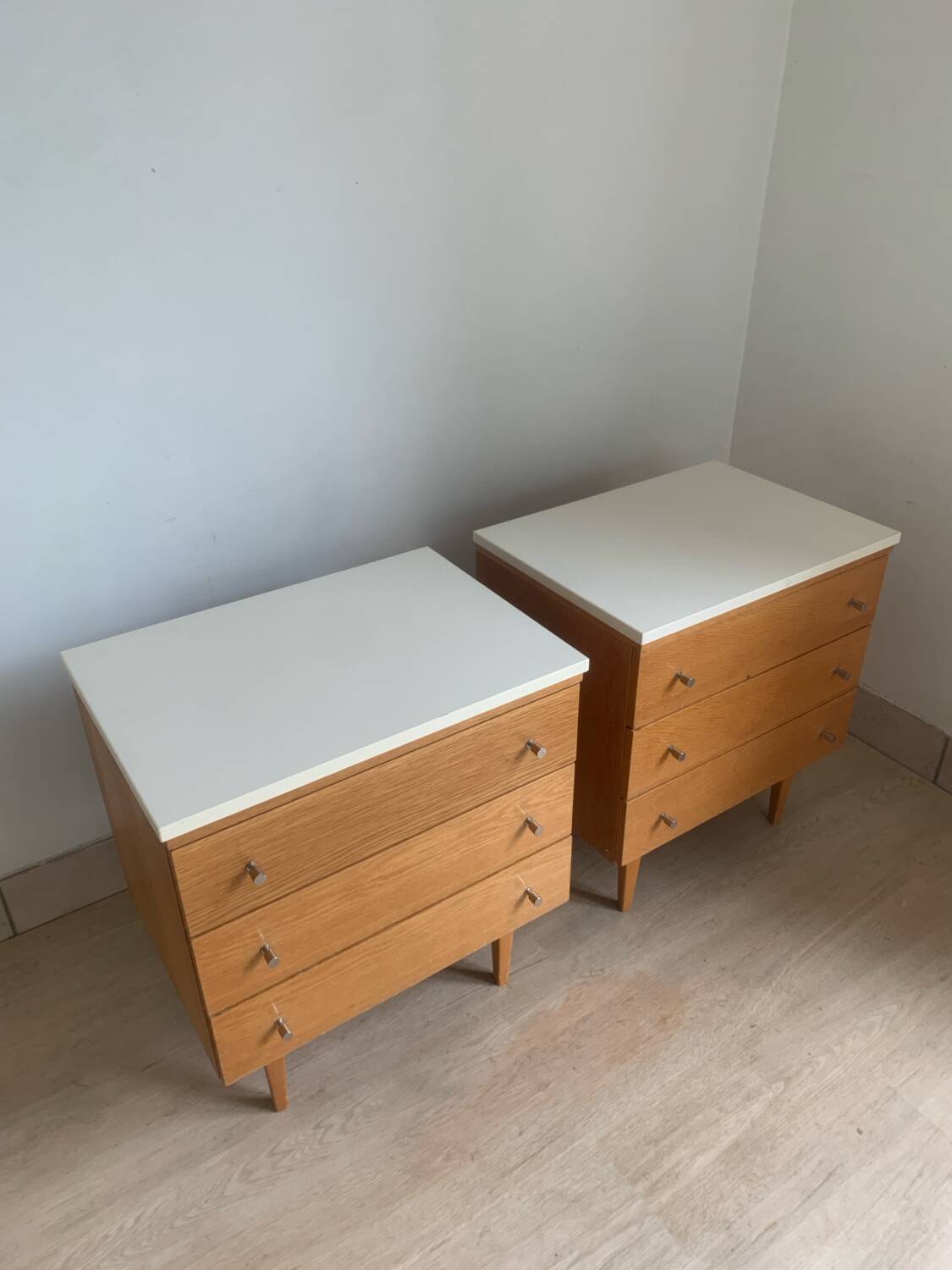 Pair of vintage bedside tables