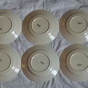 Lot of 6 half-hollow plates in Longchamp iron earth