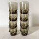 Smoked glass water glasses, 70s