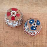 Vintage Dakas Archangelos Salt & Pepper Shakers, Textured Glaze Terracotta