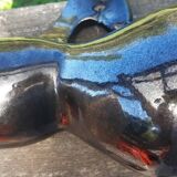 Enamelled terracotta pitcher, France, 1950s