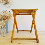 Wooden folding stool - Antique plant stand