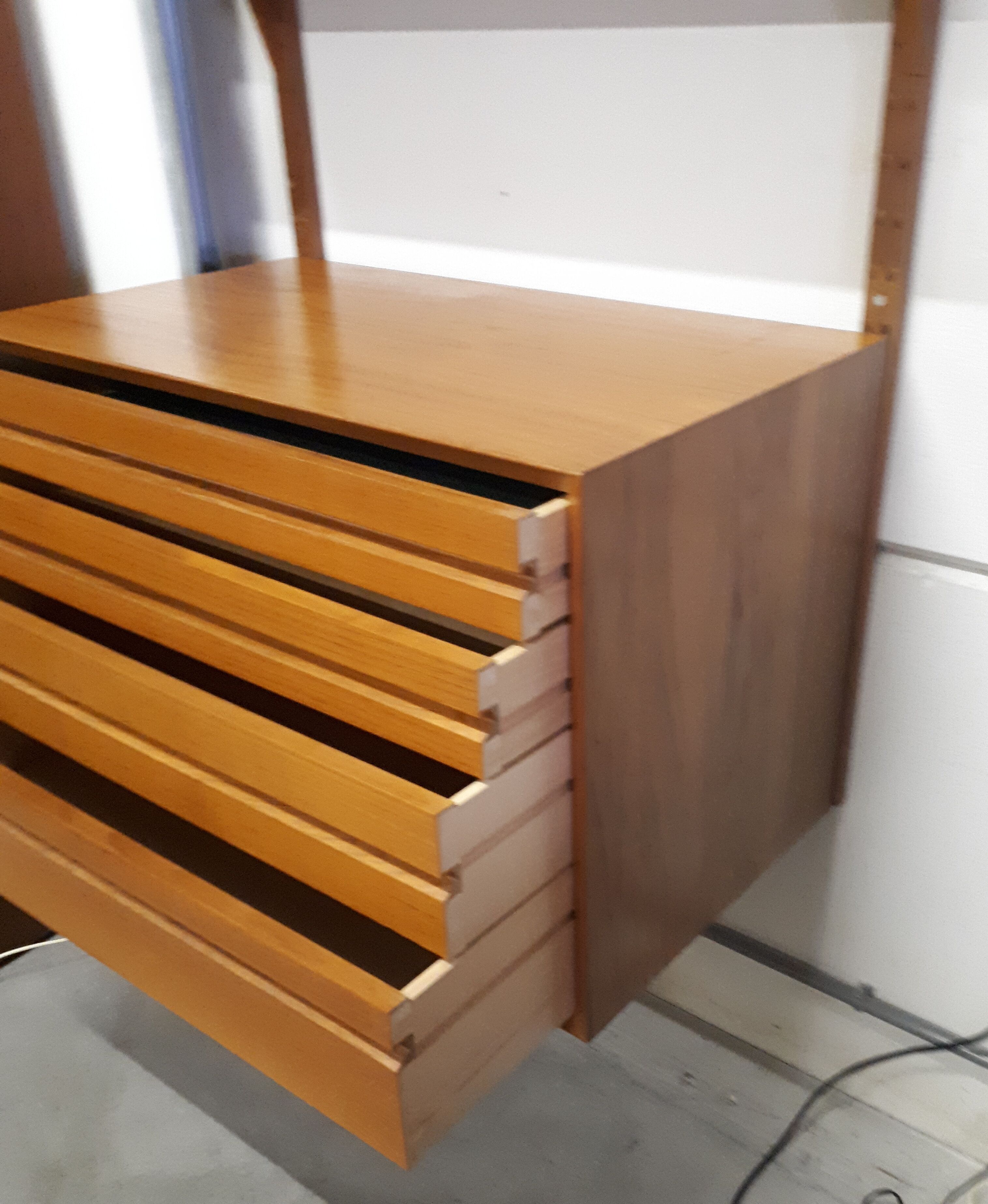 Poul Cadovius wall unit, with showcase, Cado Denmark 1960s