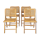Chaises pliantes cannées