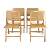 Chaises pliantes cannées