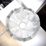 Large engraved crystal vase