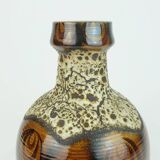 Mid century vase duemler & breiden wgp fat lava squiggle pattern shades of brown and beige 1960s
