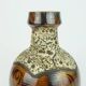 Vase du milieu du siècle duemler & breiden wgp fat lava motif en zigzag nuances de marron et beige années 1960