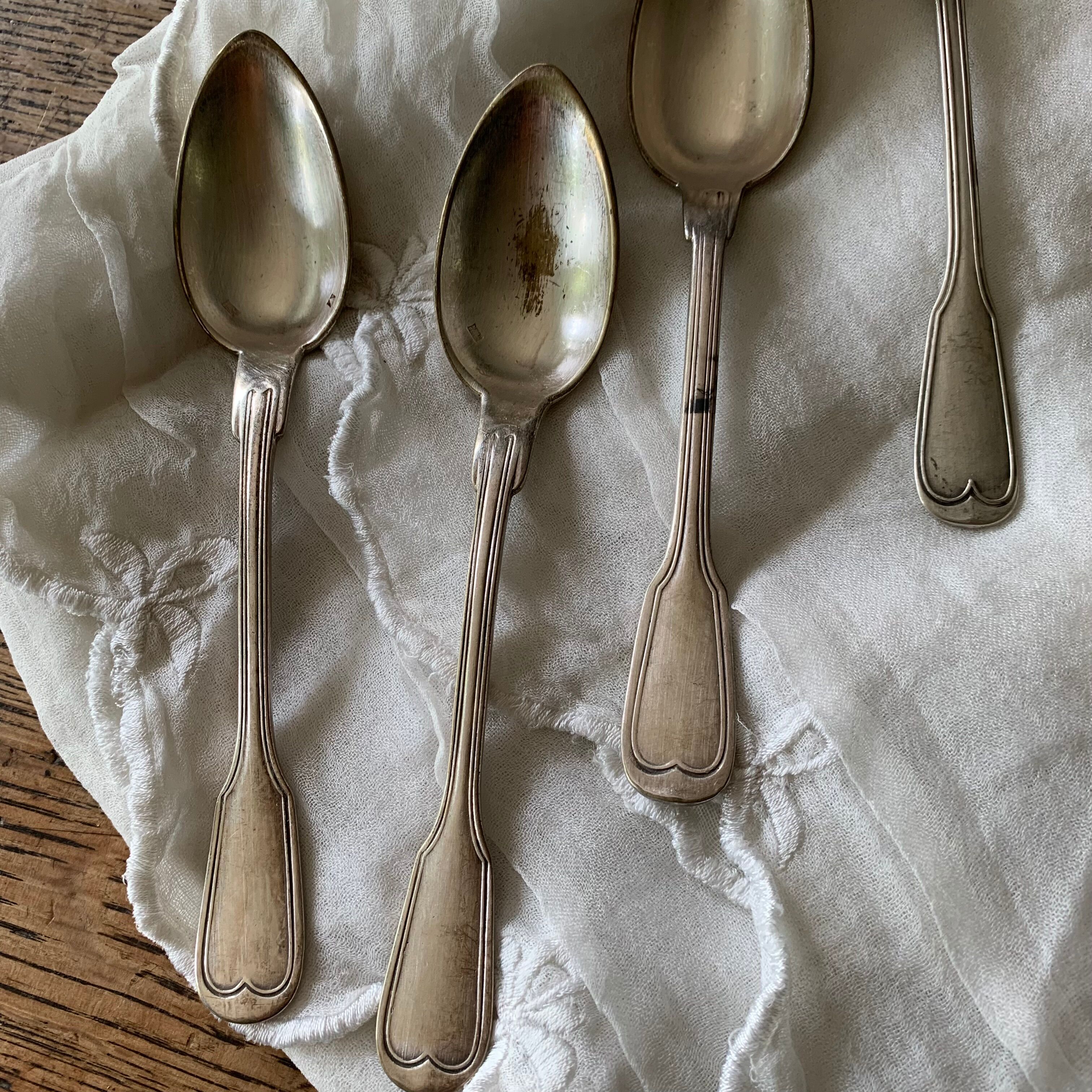 Silver metal cutlery lot