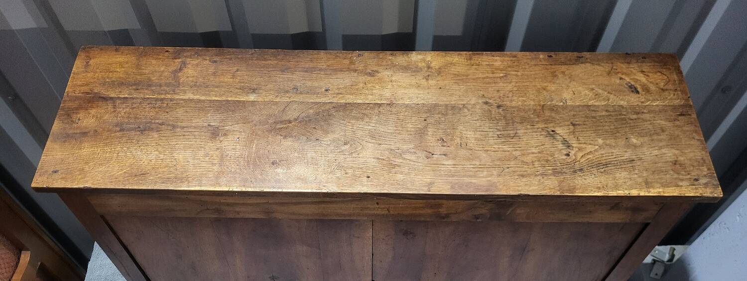 Small buffet shoe storage console in solid wood